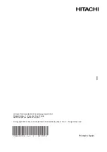 Предварительный просмотр 58 страницы Hitachi 7E610900 Installation And Operation Manual