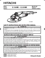 Предварительный просмотр 1 страницы Hitachi 937913Z - Wrench Spanner For G18MR Instruction Manual