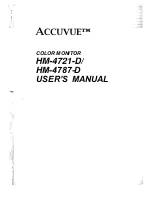 Предварительный просмотр 1 страницы Hitachi Accuvue HM-4721-D User Manual