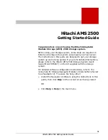 Preview for 3 page of Hitachi AMS 2500 Getting Started Manual