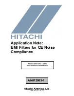 Hitachi AN072803-1 Application Note preview