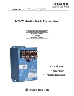 Hitachi ATT-20 Installation, Operation, Troubleshooting предпросмотр