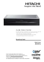 Hitachi AVC01U - LCD Direct View TV Operating Manual preview