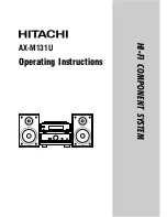 Предварительный просмотр 1 страницы Hitachi AX-M131U Operating Instructions Manual