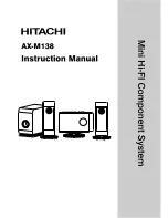 Предварительный просмотр 1 страницы Hitachi AX-M138 Instruction Manual