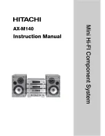 Предварительный просмотр 1 страницы Hitachi AX-M140 Instruction Manual