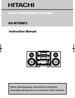 Preview for 1 page of Hitachi AX-M70MP3 Instruction Manual