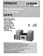 Hitachi AX-M7E Instruction Manual preview