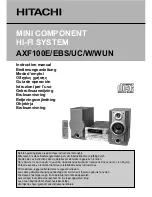 Hitachi AXF100E Instruction Manual preview