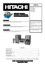 Предварительный просмотр 1 страницы Hitachi AXF100E Service Manual