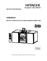 Hitachi AXM898U Instruction Manual preview