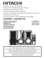 Hitachi AXM89MP3 Operating Instructions Manual preview