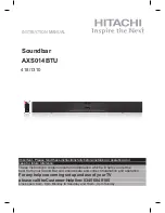 Hitachi AXS014BTU Instruction Manual предпросмотр