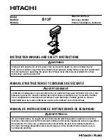 Hitachi B13F Instruction Manual preview