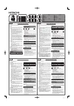 Hitachi BCL1030M Quick Start Manual preview