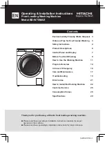 Hitachi BD-W70MAE Operating & Installation Instructions preview