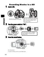 Предварительный просмотр 24 страницы Hitachi BD70A - DZ Camcorder - 1080p Instruction Manual