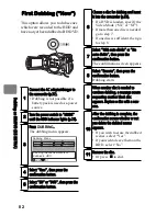 Предварительный просмотр 82 страницы Hitachi BD70A - DZ Camcorder - 1080p Instruction Manual