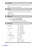 Preview for 3 page of Hitachi BE-IR20 Operation Manual