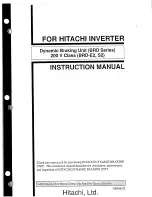 Hitachi BRD-E2 Instruction Manual preview