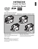 Preview for 1 page of Hitachi BX35A - DZ Camcorder - 680 KP Instruction Manual