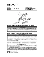 Preview for 1 page of Hitachi C 10FC2 Instruction Manual And Safety Instructions