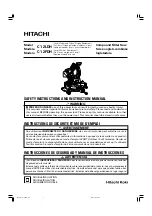 Hitachi C 12FDH Safety Instructions And Instruction Manual preview