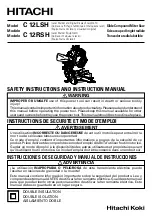 Preview for 1 page of Hitachi C 12LSH Safety Instructions And Instruction Manual