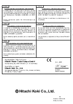 Предварительный просмотр 74 страницы Hitachi C 12RSH Handling Instructions Manual