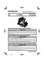 Hitachi C 18DBAL Safety Instructions And Instruction Manual preview