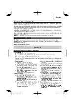 Preview for 3 page of Hitachi C 18DBAL Safety Instructions And Instruction Manual