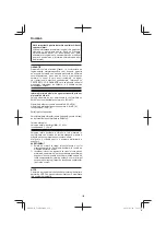 Preview for 136 page of Hitachi C 18DGL Handling Instructions Manual