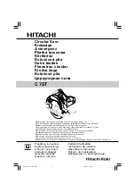 Hitachi C 7ST Handling Instructions Manual preview