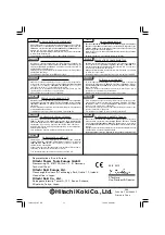 Предварительный просмотр 72 страницы Hitachi C 7ST Handling Instructions Manual