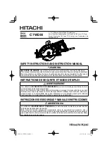 Preview for 1 page of Hitachi C 7WDM Safety And Instruction Manual