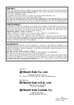 Preview for 76 page of Hitachi C 8FB2 Instruction Manual And Safety Instructions