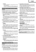 Предварительный просмотр 9 страницы Hitachi C 8FS Handling Instructions Manual