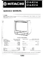 Hitachi C14-P216 Service Manual preview