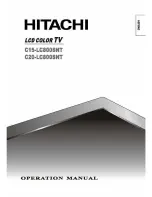 Preview for 1 page of Hitachi C15-LC800SNT Operation Manual