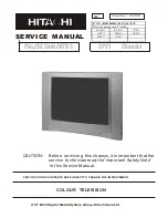 Hitachi C21-RF80S - 21" CRT TV Service Manual preview