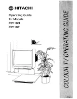 Preview for 1 page of Hitachi C2119R Operating Manual