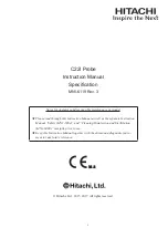 Предварительный просмотр 1 страницы Hitachi C22I Instruction Manual