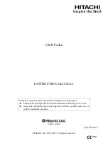 Hitachi C22K Instruction Manual preview