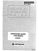 Предварительный просмотр 1 страницы Hitachi C2524T Operating Manual