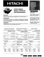 Hitachi C2548TN Service Manual preview