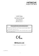 Hitachi C25P Instruction Manual preview