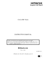 Предварительный просмотр 1 страницы Hitachi C41L47RP Instruction Manual