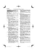 Предварительный просмотр 12 страницы Hitachi CB 18DBL Handling Instructions Manual