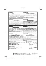 Предварительный просмотр 272 страницы Hitachi CB 18DBL Handling Instructions Manual