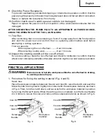 Предварительный просмотр 11 страницы Hitachi CC 14 Instruction Manual And Safety Instructions